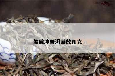 盖碗冲普洱茶放几克