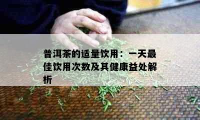 普洱茶的适量饮用：一天更佳饮用次数及其健康益处解析