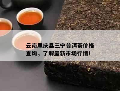 云南凤庆县三宁普洱茶价格查询，了解最新市场行情！