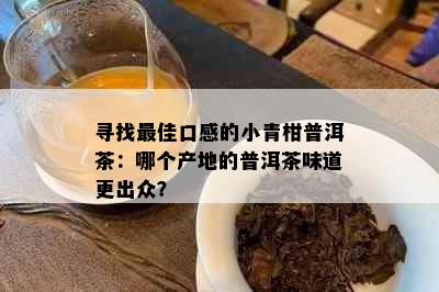 寻找更佳口感的小青柑普洱茶：哪个产地的普洱茶味道更出众？