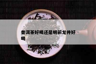 普洱茶好喝还是明前龙井好喝