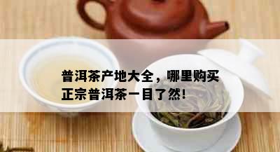 普洱茶产地大全，哪里购买正宗普洱茶一目了然！