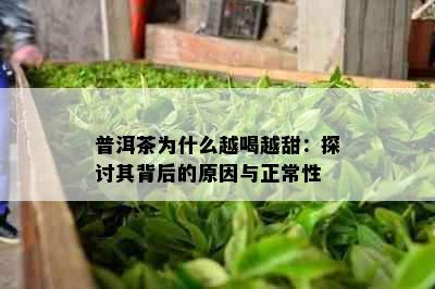 普洱茶为什么越喝越甜：探讨其背后的原因与正常性