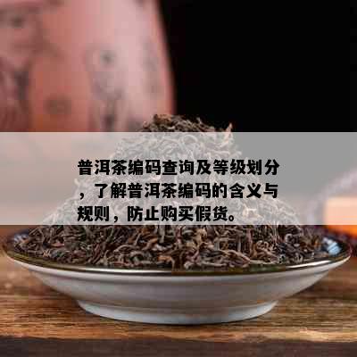 普洱茶编码查询及等级划分，了解普洱茶编码的含义与规则，防止购买假货。