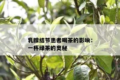 乳腺结节患者喝茶的影响：一杯绿茶的奥秘