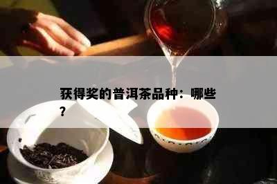 获得奖的普洱茶品种：哪些？