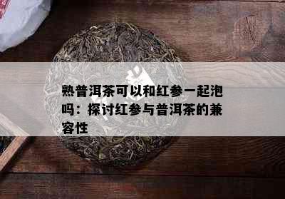 熟普洱茶可以和红参一起泡吗：探讨红参与普洱茶的兼容性