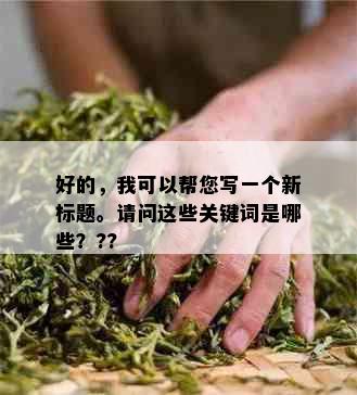 好的，我可以帮您写一个新标题。请问这些关键词是哪些？??