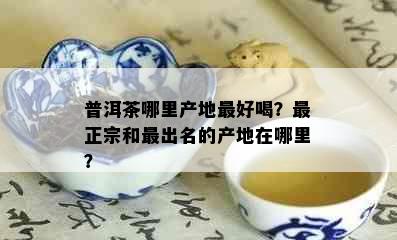 普洱茶哪里产地更好喝？最正宗和最出名的产地在哪里？