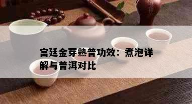 宫廷金芽熟普功效：煮泡详解与普洱对比