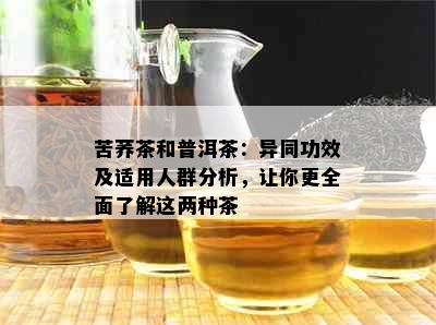 苦荞茶和普洱茶：异同功效及适用人群分析，让你更全面了解这两种茶