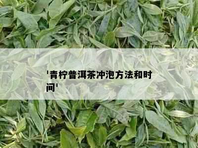 '青柠普洱茶冲泡方法和时间'