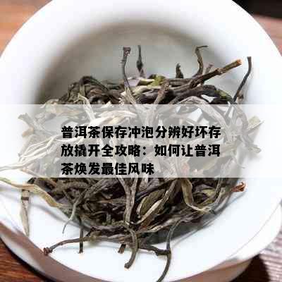 普洱茶保存冲泡分辨好坏存放撬开全攻略：如何让普洱茶焕发更佳风味