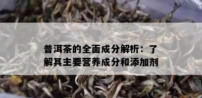 普洱茶的全面成分解析：了解其主要营养成分和添加剂