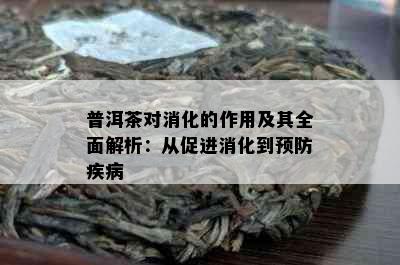 普洱茶对消化的作用及其全面解析：从促进消化到预防疾病