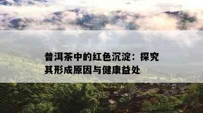 普洱茶中的红色沉淀：探究其形成原因与健康益处