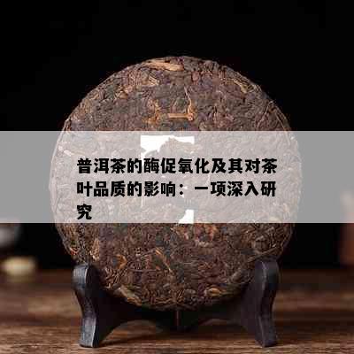 普洱茶的酶促氧化及其对茶叶品质的影响：一项深入研究