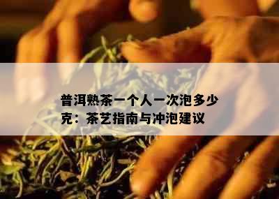 普洱熟茶一个人一次泡多少克：茶艺指南与冲泡建议