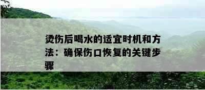 烫伤后喝水的适宜时机和方法：确保伤口恢复的关键步骤