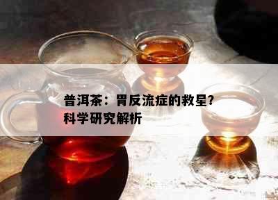 普洱茶：胃反流症的救星？科学研究解析