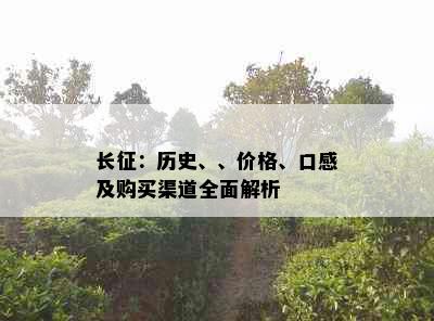 长征：历史、、价格、口感及购买渠道全面解析