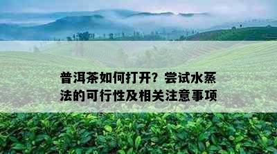 普洱茶如何打开？尝试水蒸法的可行性及相关注意事项