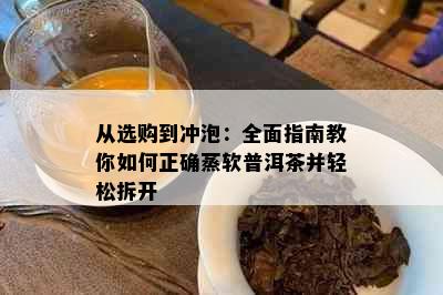 从选购到冲泡：全面指南教你如何正确蒸软普洱茶并轻松拆开