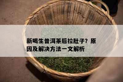 新喝生普洱茶后拉肚子？原因及解决方法一文解析