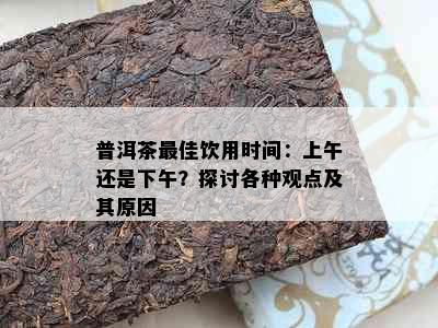 普洱茶更佳饮用时间：上午还是下午？探讨各种观点及其原因