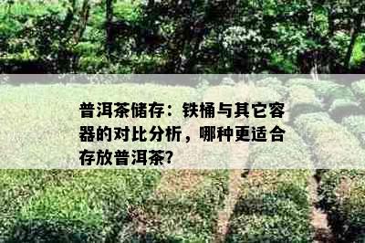 普洱茶储存：铁桶与其它容器的对比分析，哪种更适合存放普洱茶？