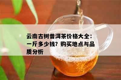 云南古树普洱茶价格大全：一斤多少钱？购买地点与品质分析