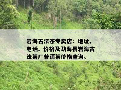 岩海古法茶专卖店：地址、电话、价格及勐海县岩海古法茶厂普洱茶价格查询。