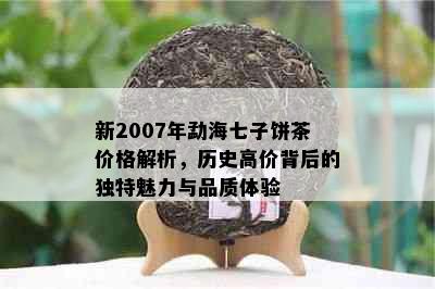 新2007年勐海七子饼茶价格解析，历史高价背后的独特魅力与品质体验