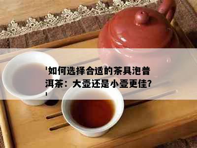 '如何选择合适的茶具泡普洱茶：大壶还是小壶更佳？'