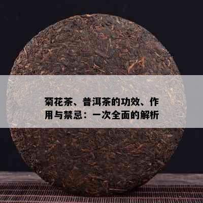 菊花茶、普洱茶的功效、作用与禁忌：一次全面的解析