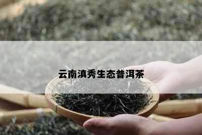 云南滇秀生态普洱茶