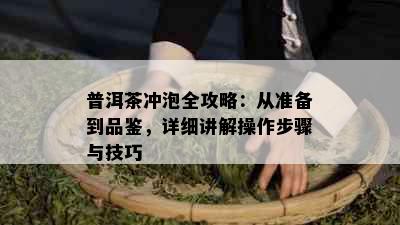 普洱茶冲泡全攻略：从准备到品鉴，详细讲解操作步骤与技巧