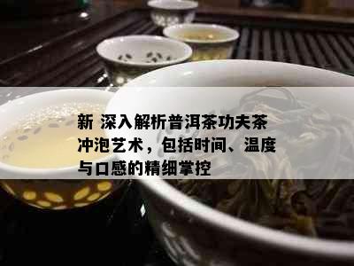 新 深入解析普洱茶功夫茶冲泡艺术，包括时间、温度与口感的精细掌控