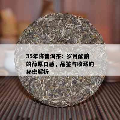 35年陈普洱茶：岁月酝酿的醇厚口感，品鉴与收藏的秘密解析