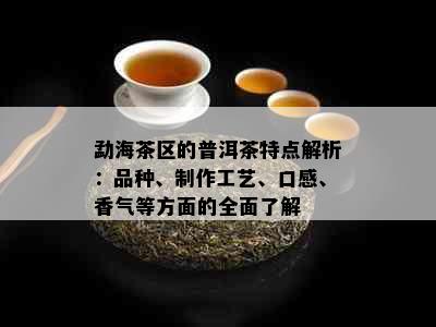 勐海茶区的普洱茶特点解析：品种、制作工艺、口感、香气等方面的全面了解