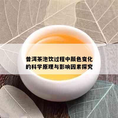 普洱茶泡饮过程中颜色变化的科学原理与影响因素探究