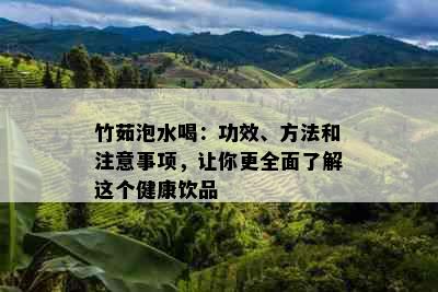 竹茹泡水喝：功效、方法和注意事项，让你更全面了解这个健康饮品