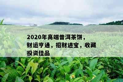 2020年高端普洱茶饼，财运亨通，招财进宝，收藏投资佳品