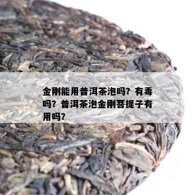 金刚能用普洱茶泡吗？有吗？普洱茶泡金刚菩提子有用吗？