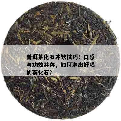 普洱茶化石冲饮技巧：口感与功效并存，如何泡出好喝的茶化石？