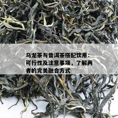 乌龙茶与普洱茶搭配饮用：可行性及注意事项，了解两者的完美融合方式