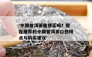 '中期普洱茶值得买吗？现在推荐的中期普洱茶口感特点与购买建议'