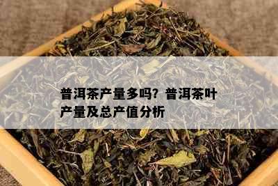 普洱茶产量多吗？普洱茶叶产量及总产值分析