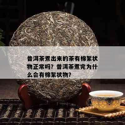 普洱茶煮出来的茶有棉絮状物正常吗？普洱茶煮完为什么会有棉絮状物？