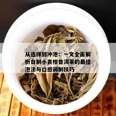 从选择到冲泡：一文全面解析自制小青柑普洱茶的更佳泡法与口感调制技巧